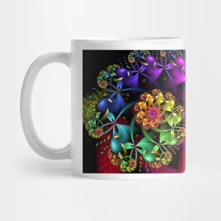 Rainbow Flowers Spiral Mug